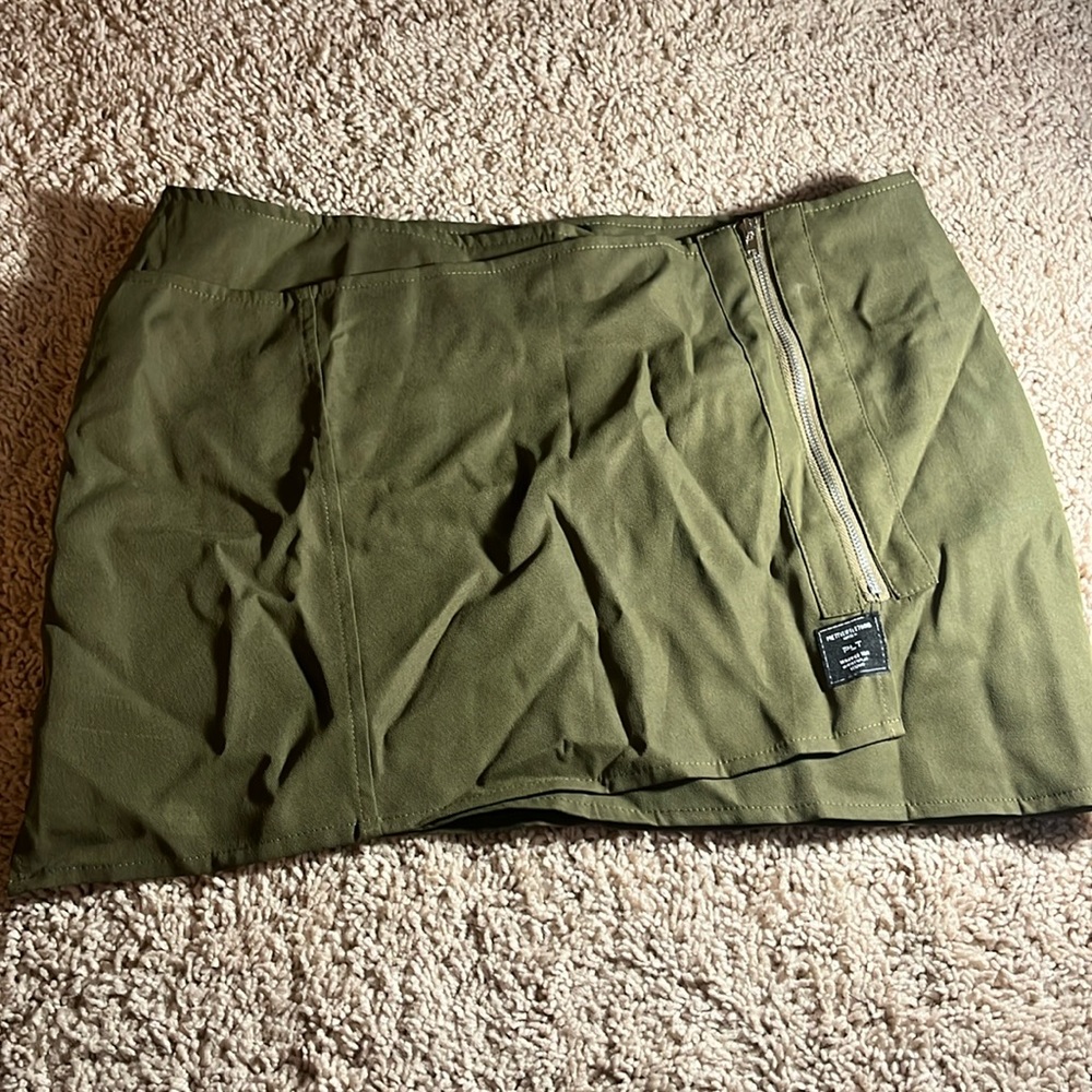 Asymmetrical green skirt from PLT